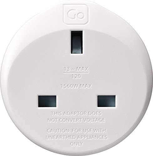 Go Travel UK to Japan and USA Plug Adapter, earthed & compact