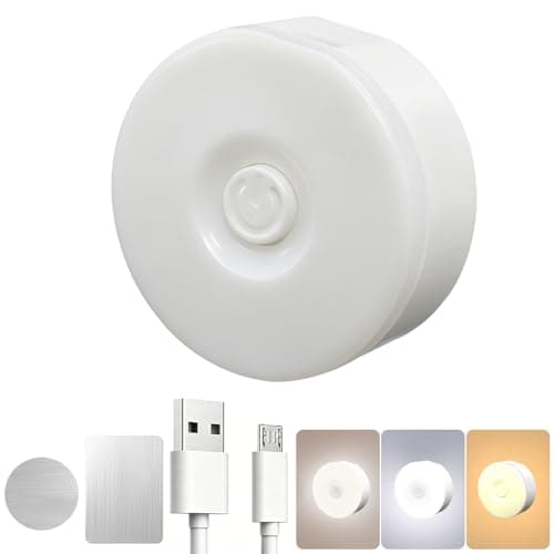 Rechargeable Night Light, Portable Magnetic Stick On Light, 3 Colour Modes