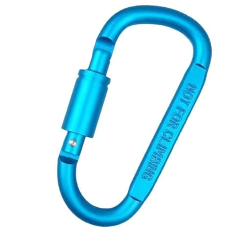 Locking CarHigh Quality Side Flat 8cm With Lock D-Type Mountain Buckle Outdoor Camping Tent Quick Hanging Nut Ring Color Hanging Aviation Aluminum Alloy Lock Buckle Safety