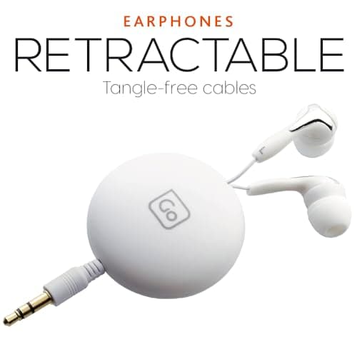 Go Travel Retractable Earphones - Tangle-Free with Magnetic Clip — view 2