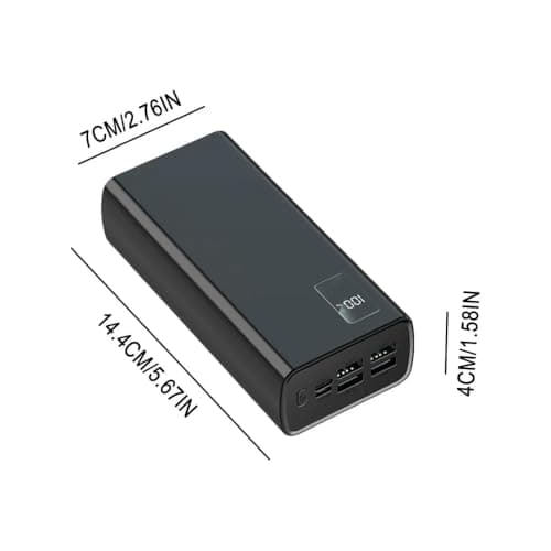50000mAh Power Bank Fast Charging Portable Charger, USB & Type-C External Battery Pack with LED Digital Display, High Capacity USB C Power Bank for Mobile Phones, Tablets & More — view 3