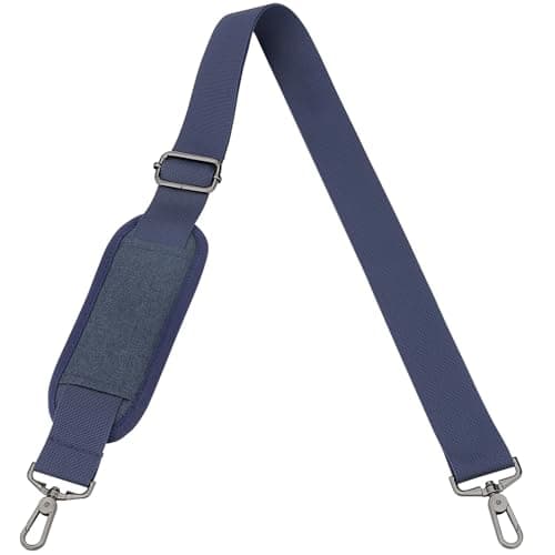 RAINYEAR 59 Inch Shoulder Strap for Bag, Adjustable Soft Padded Replacement Purse Strap with Metal Hooks for Laptop Bag, Shoulder Bag, Messenger Bag, Travel Duffel Bag, Crossbody Bag, Navy Blue