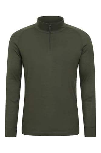 Mountain Warehouse Talus Mens Thermal Zip Neck Top Khaki (Z L — view 3