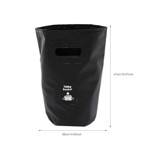 ULTECHNOVO Foldable Water Bucket 15l Black Pvc Portable Outdoor Storage — view 6
