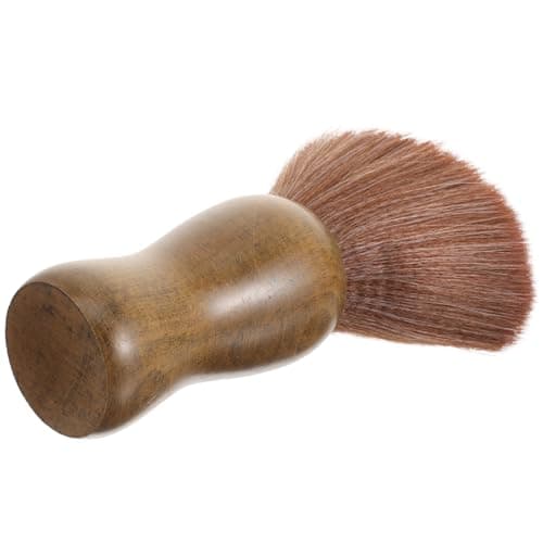 BESPORTBLE Portable Shaving Brush Random Color with Wooden Handle and Bristles Handy Grip Producing Rich Shave Lather for Men for Mustache and Whiskers Grooming during Business or Travels