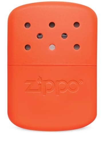 Zippo - Hand Warmer, 12 Hours Heat, Refillable with Lighter Fuel, Reusable, Pocket Warmer in Orange