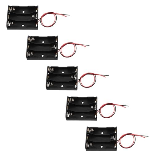 Aa Battery Holder Case 3 Slots Black Plastic Battery Box