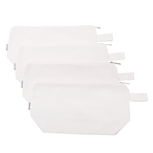 Augbunny 100% Cotton 16oz Heavy Duty Multi-Purpose Canvas Zipper Cosmetics Makeup Travel Toiletry Organizing Pouch 4-Pack — view 2
