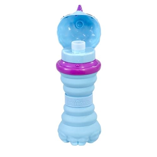 Bottle Besteez: Alpacool - Blue | Collapsible 360ml Reusable Bottle | Drip Resistant & Leakproof Kids Water Bottle | Ideal for Back to School | BPA Free — view 3