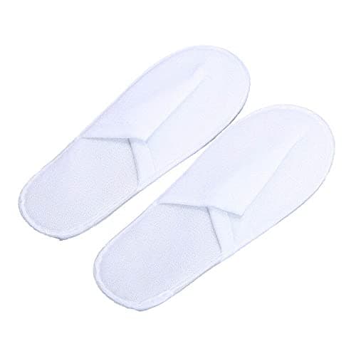 Blendra 20 Pairs Hotel Slippers multipack, White Closed Toe Guest Slippers for Hotel, Spa and Travel, Anti-slip EVA Sole, For Men and Women — view 5