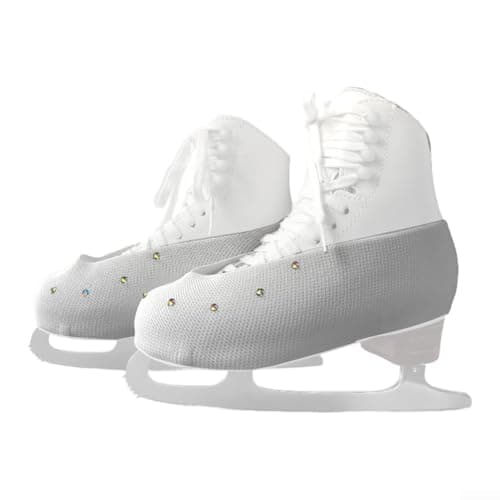 QuivyLivy Figure Skating Boot Covers Anti-Scratch Ice Skate Shoe Protectors, Stretchy Nylon Spandex Guards For Youth Adult Training Travel, Machine Washable Dust Cover(B)