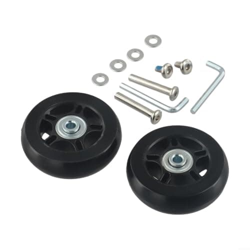 Silent Rubber Luggage Wheels 2pcs Repair Kit with Tools(70mm*18mm) — view 2
