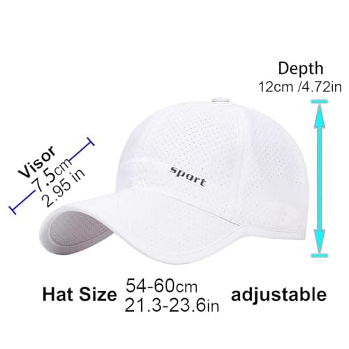UPF 50+ Outdoor Baseball Cap with Long Bill for Men Women,UPF 50+ Sun Protection | Long Curved Bill | Breathable Cotton Blend | Adjustable Snapback | Lightweight for Hiking & Travel Navy — view 2