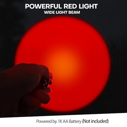 HinsGEAR 2 Pack LED Red Light Torch Single Mode Torch 1 Mode Hand Flashlight Scalable Red Light Torches for Astronomy, Animal Observation, Night Observation, Daily Use — view 3