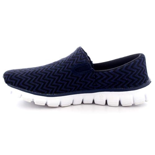 Get Fit Women’s Slip-On Walking Shoes - Lightweight Breathable Trainers with Memory Foam - Casual Work Sneakers - Comfortable Gym, Travel & Everyday Wear - Navy - UK4/EU37 — view 4