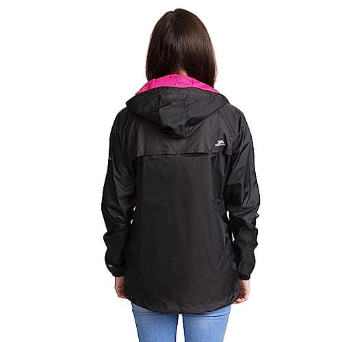 Trespass Womens Waterproof Packaway Jacket Qikpac Black in Size - 10 — view 4