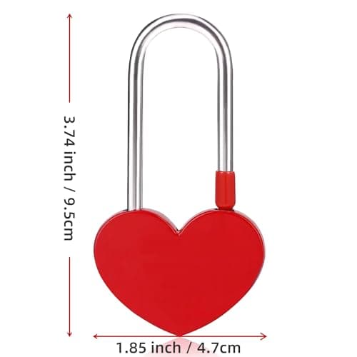 Personalised Padlock Engraved Padlock Love Locks Padlocks for Her Him Girls Couples Lover Custom Gifts for Birthday Anniversary Wedding Trip Travel Valentine Day (Design 3) — view 2