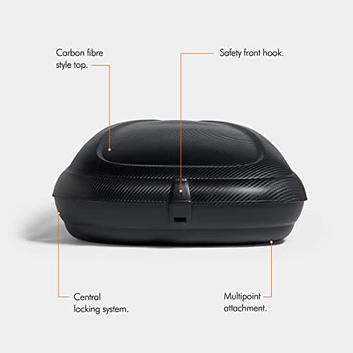 VonHaus Car Roof Box – Hard Rooftop Carrier Storage for Camping, Tents, Bags, Luggage – 320L Capacity Roofbox, Weather Resistant, Carbon Fibre Effect Finish, Central Locking System, Fits Most Cars — view 3