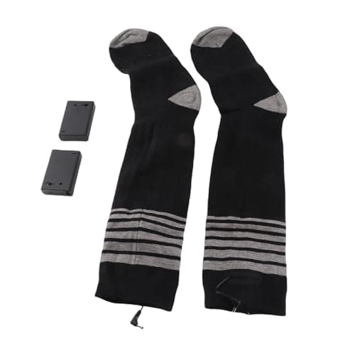 Headerbs Electric Heated Socks, Adjustable Bottom Heating Foot Warmers for Outdoor Travel Knitted Cotton Washable Battery Operated Thermal Socks 17.7in 2 Pack — view 6