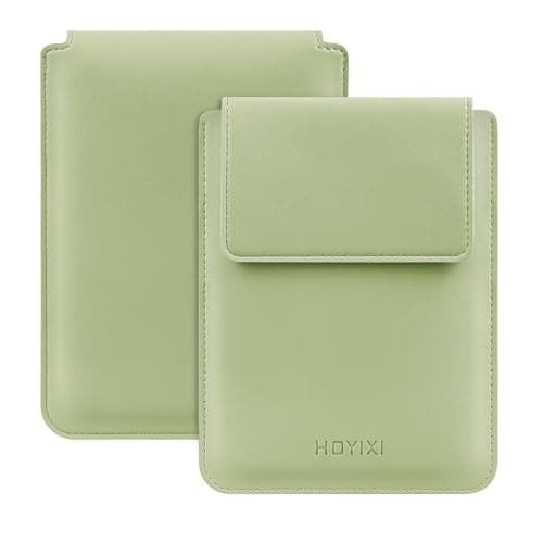 HoYiXi Universal Sleeve Case for 6.8",7" Paperwhite/Colorsoft/Signature Edition 2025 & 2021 Compatible 6.8" Kobo Clara HD/PocketBook/Tolino Protective Case for 6.8'' 7'' ebook Reader, Light Green
