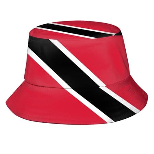 Stylish National Flags Bucket Hat Sun Protection Packable Fisherman Hat Summer Hat Unisex Outdoor Travel for Women Men, Trinidad and Tobago, One size