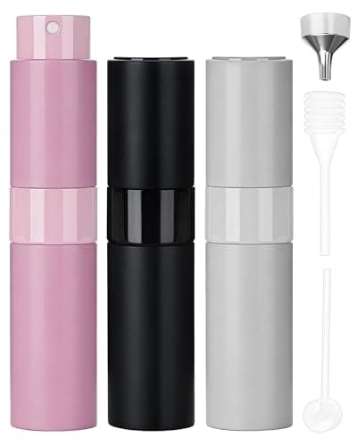 FitDA Travel Perfume Atomiser Refillable, 3 Pack 8ml Perfume Atomiser