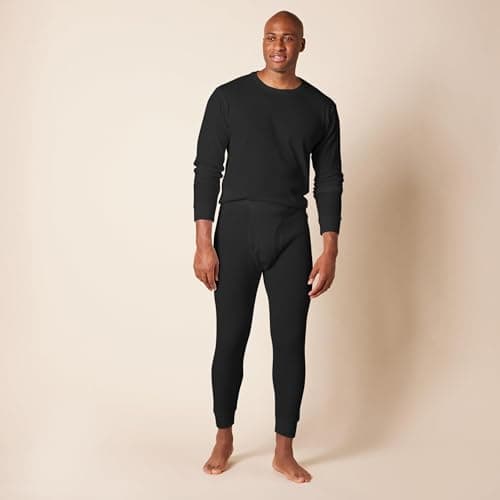 Amazon Essentials Men's Thermal Long Underwear Set, Black, M — view 6