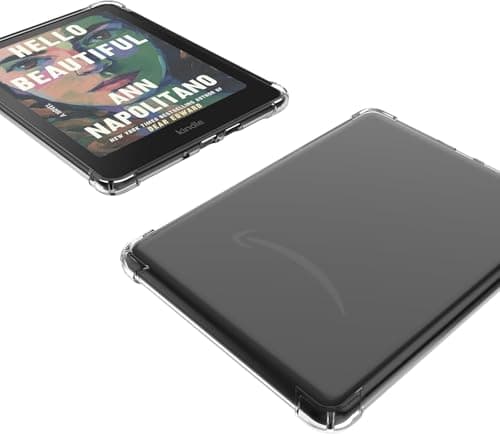 VOVIPO Clear Case for 6.8" Kindle Paperwhite(11th Generation-2021) and 6.8 inch Kindle Paperwhite Signature Edition, Ultra Soft Flexible Transparent TPU Skin Bumper Back Cover Reinforced Corners — view 6
