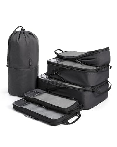 BAGSMART 6pcs Compression Travel Packing Cubes for Suitcases Backpack