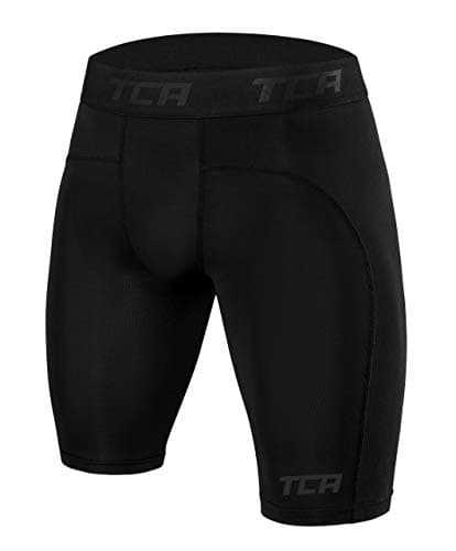 TCA Boys' Pro Performance Compression Base Layer Thermal Under Shorts - Black Stealth, 12-14 Years