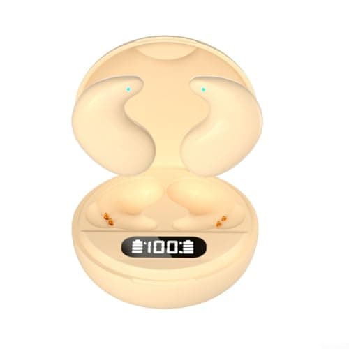 Wireless for mini Sleep Headphones, Invisible Side Sleeping Waterproof Wireless Earphones With A Portable Charger For Home(Khaki)