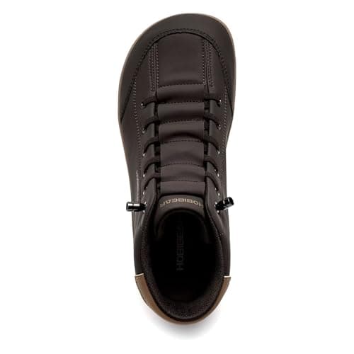 HOBIBEAR Barefoot Minimalist Shoes Womens Mens Zero Drop Wide Toe Box Waterproof Outdoor Hiking Walking Comfortable Trail Running Sneaker Dark Brown — view 4