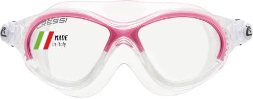 Cressi since 1946 - Mini Cobra junior swimming mask for kids aged 7 to 15 with anti fog anti scratch UV protection soft silicone fit micrometric buckles for pool and sea