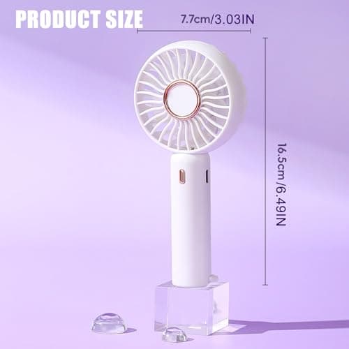 Rechargeable Handheld Cooling Fan USB Power Desktop Fan 3 Speed Adjustable for Home Travel Outdoor Camping USB and Bedroom — view 3