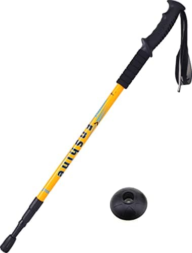GLASEA® Antishock With Handle Trekking Walking Hiking Stick Pole (yellow)