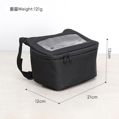 Motorcycle Handlebar Bag Waterproof, Touch Screen Phone Pouch for Scooter Dashboard, 121g Ultra Light Motorbike Front Storage Bag with Detachable Liner, 21x12x13cm — view 2