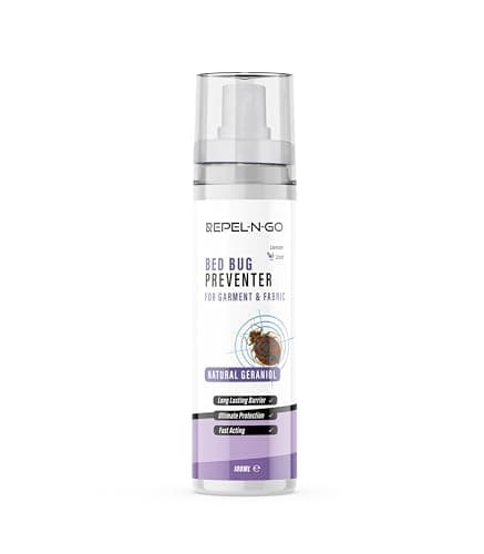 Repel-N-Go - Bed Bug Preventer/Repellent Deterrent Spray for Garment and Fabric | Natural Eco-Friendly Pest Control Defence for Indoors - Contains Lavender & Geraniol 100ml