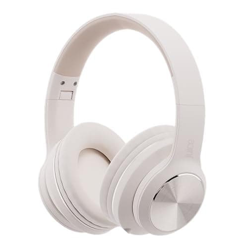 Juice Cans Go Wireless Headphones - Bluetooth, 16 Hours Playtime, 2.5 Hour Charging Time, Foldable Frame, On Body Controls, AUX For Wired Play (Smokey Cream) — view 2