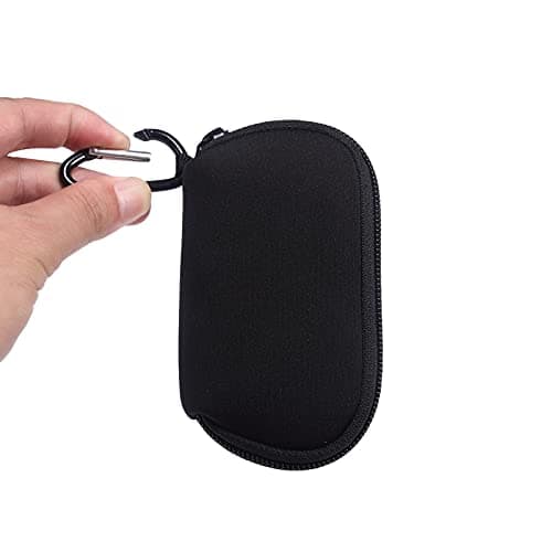 Neoprene Sleeve Earphone Carry Bag Earbud Case Earphone Carrying Case Storage Bag Headphone Mini Pouch For Wireless Earbuds Airpods Bluetooth Headset Case with Carabiner — view 3