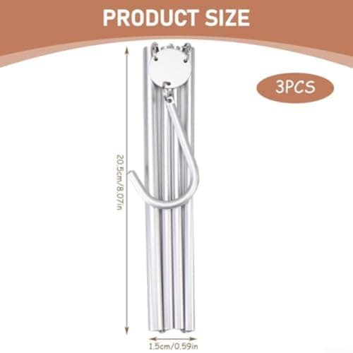Aluminum Alloy Clothes Hangers 3pcs Lightweight Foldable — view 5