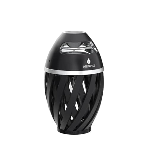 ANERIMST Outdoor Bluetooth Speakers, Waterproof Wireless Speakers with Torch Flame Light, Cool Gadgets for Men Women, LED Lantern for Gardening Camping Patio, 2 Pack (Black) — view 4