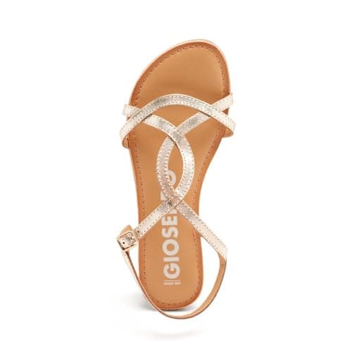 GIOSEPPO lamim Women's White Thin Strap Sandals, gold, 6 UK — view 4