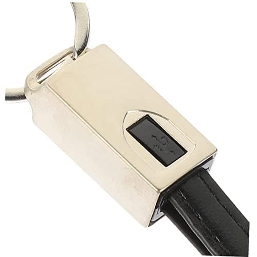 Leather Type-C Keychain Charging Cable for Mobile Phones, Compact Data Cord — view 6
