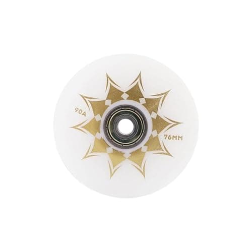 LIXSAZSE ABEC 9 Bearing Indoor Roller Skate Wheels Offer Comfortable And Smooth Performance Providing Lasting Fun For All Users Roller Shoes Skating Wheels Luggage Wheel Repair, White Gold, 76mm