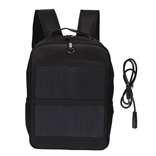 KENANLAN Outdoor 14W Solar Powered, Waterproof Backpack with Ergonomic Design, Handle & USB Charging Port