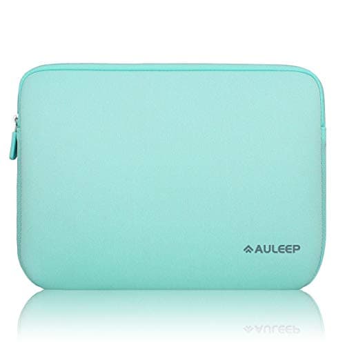 AULEEP Laptop Sleeves, 11-12 inch Neoprene Notebook Computer Pocket Tablet Carrying sleeve/Water-Resistant compatible laptop sleeve for Acer/Asus/Dell/Lenovo/HP, light green
