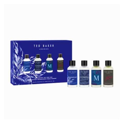 Ted Baker Mini Cologne Gift Set For Him, Travel Friendly, 4x 15ml