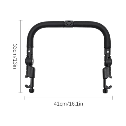 Stroller Bar - 41x33cm (647g) PU Leather | Universal Pram Guard Bumper — view 6