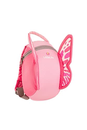 LittleLife Butterfly Toddler Backpack With Safety Rein, 18 x 14 x 23 cm