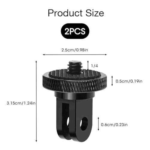 Tripod Mount Adapter for Gopro 2 Packs 1/4" -20 Conversion Adapter — view 3